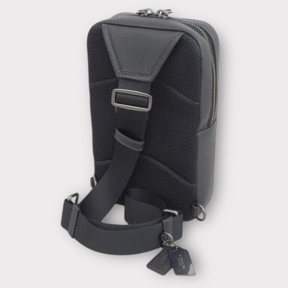 COACH SULLIVAN SHOULDER PACK  Dark Goth Signature Coated Canvas Leather … - Picture 3 of 16